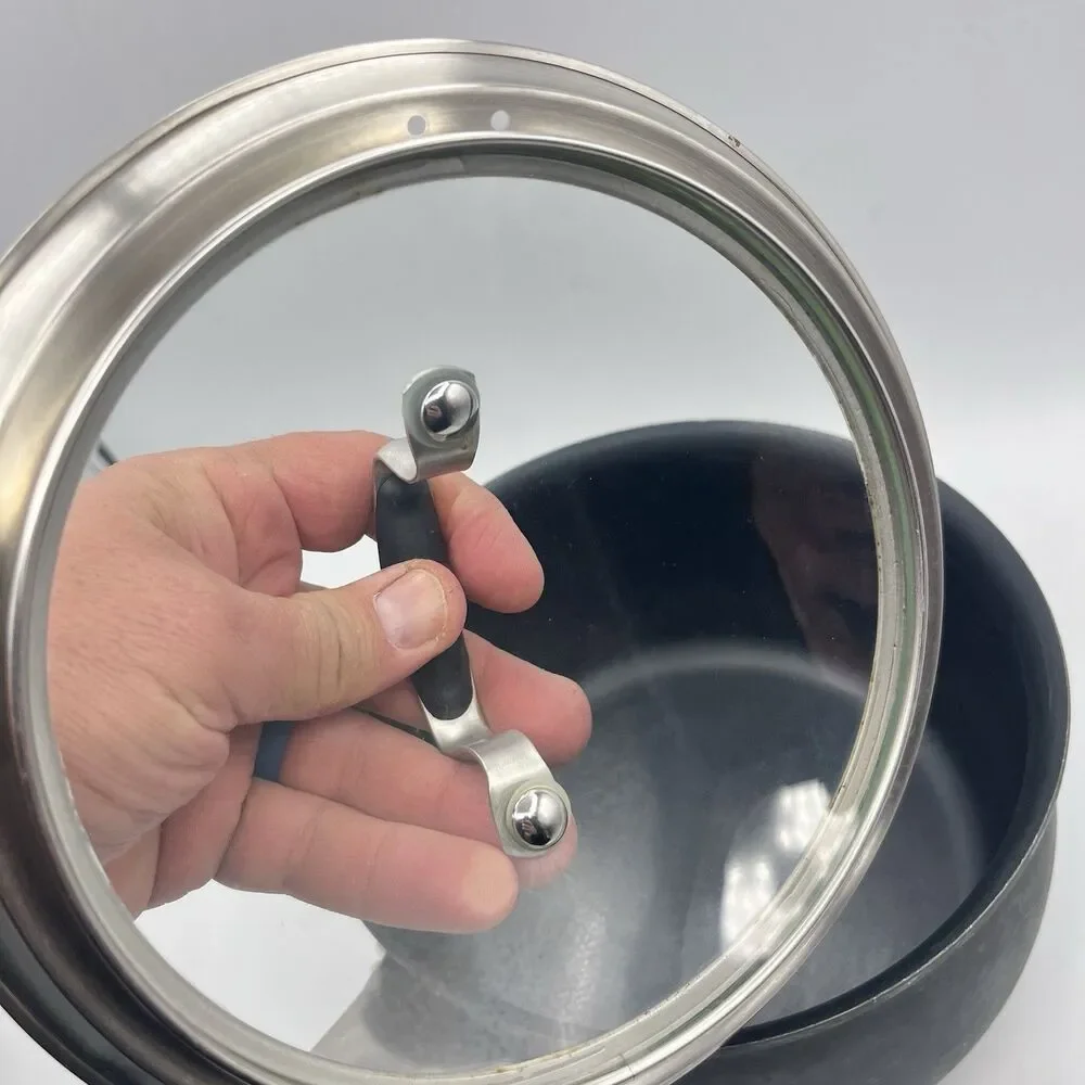 BELGIQUE 3 Quart HARD ANODIZED Saucepan and Glass Lid - Tools of Trade 30209